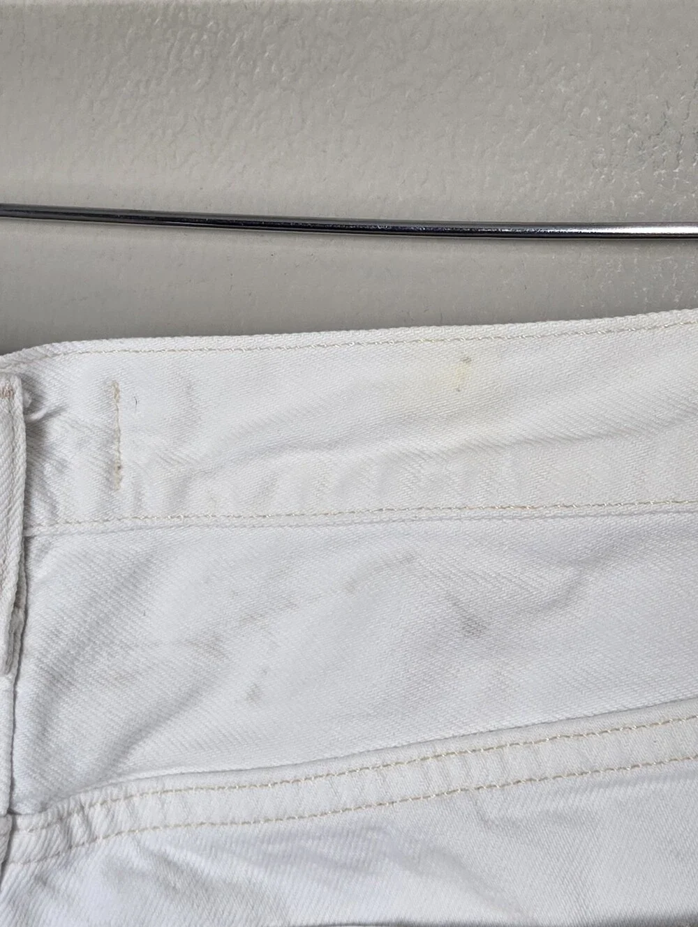 Agolde Parker Long Cut Off Shorts White Size 31